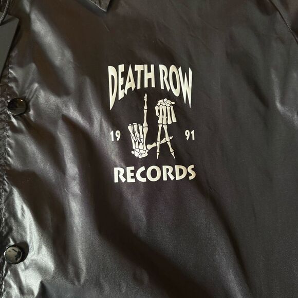 New Fashion Nova Death Row Records Bomber Black Jacket Size Large LA Hip Hop - Picture 3 of 10